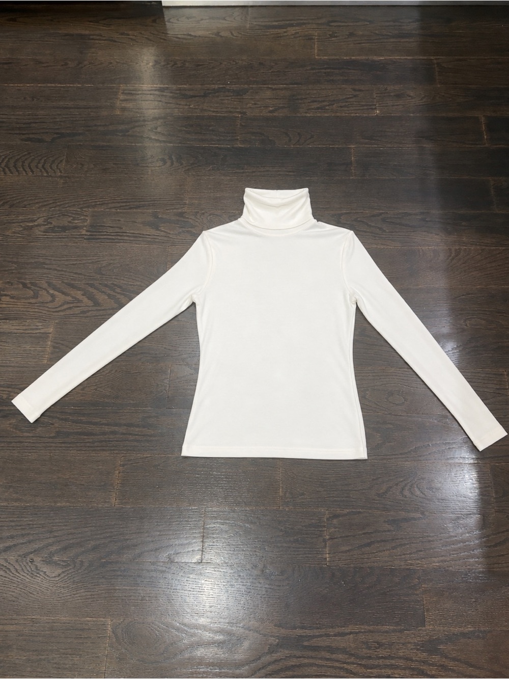 H&M White Turtleneck Long Sleeve Top